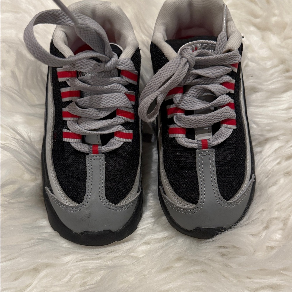 Nike Kids Sneakers - Black, Gray, and Red